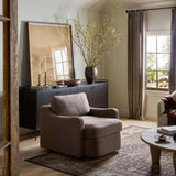 Aurelia Swivel Chair, Broadway Coffee by Amber Lewis x Four Hands-Furniture - Chair-High Fashion Home