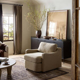 Aurelia Swivel Chair, Broadway Canvas by Amber Lewis x Four Hands-Furniture - Chair-High Fashion Home