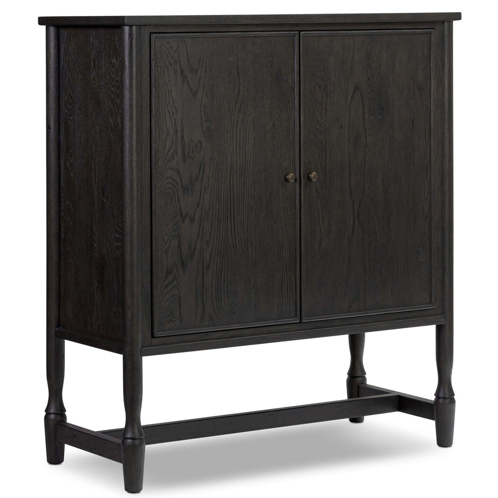 Bari Bar Cabinet, Smoked Black by Amber Lewis x Four Hands-Furniture - Storage-High Fashion Home