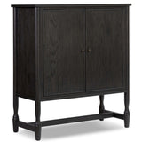 Bari Bar Cabinet, Smoked Black by Amber Lewis x Four Hands-Furniture - Storage-High Fashion Home