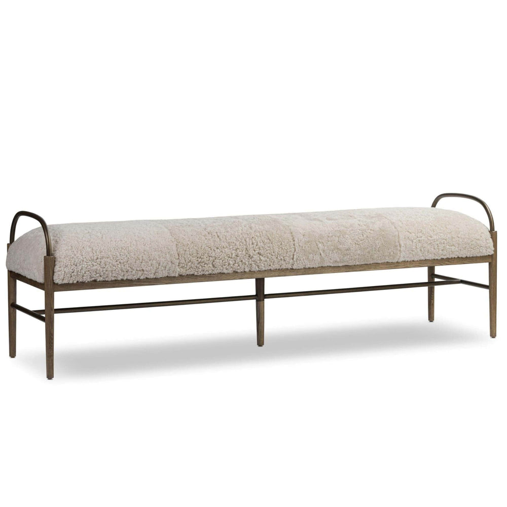 Demi Accent Bench, Beige by Amber Lewis x Four Hands-Furniture - Benches-High Fashion Home