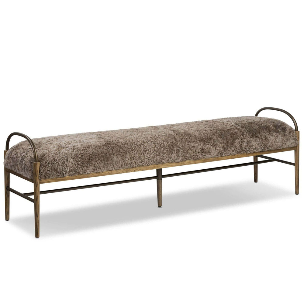 Demi Accent Bench, Taupe by Amber Lewis x Four Hands-Furniture - Benches-High Fashion Home