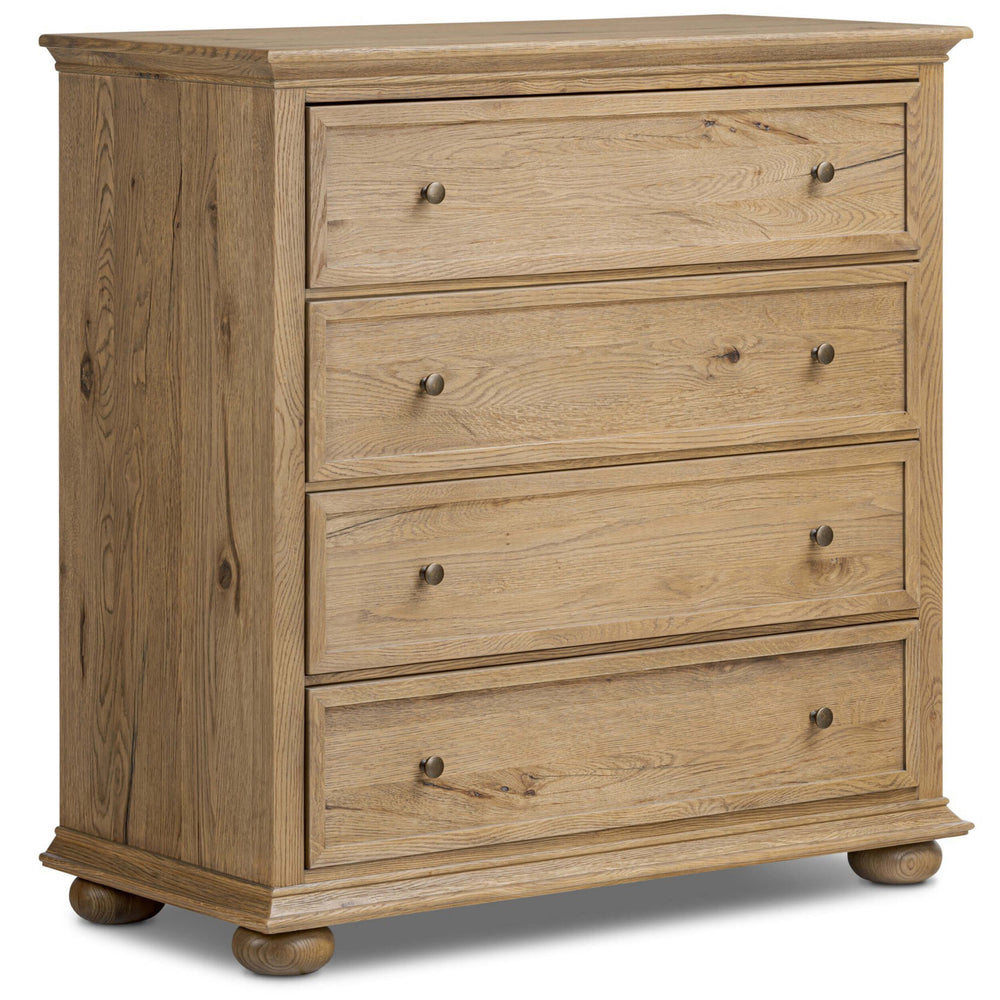 Geoffrey Tall Dresser, Worn Oak by Amber Lewis x Four Hands-Furniture - Storage-High Fashion Home
