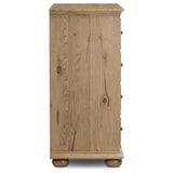 Geoffrey Tall Dresser, Worn Oak by Amber Lewis x Four Hands-Furniture - Storage-High Fashion Home