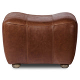 Kylo Leather Ottoman, Dulane Mahogany by Amber Lewis x Four Hands-Furniture - Benches-High Fashion Home