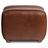 Kylo Leather Ottoman, Dulane Mahogany by Amber Lewis x Four Hands-Furniture - Benches-High Fashion Home