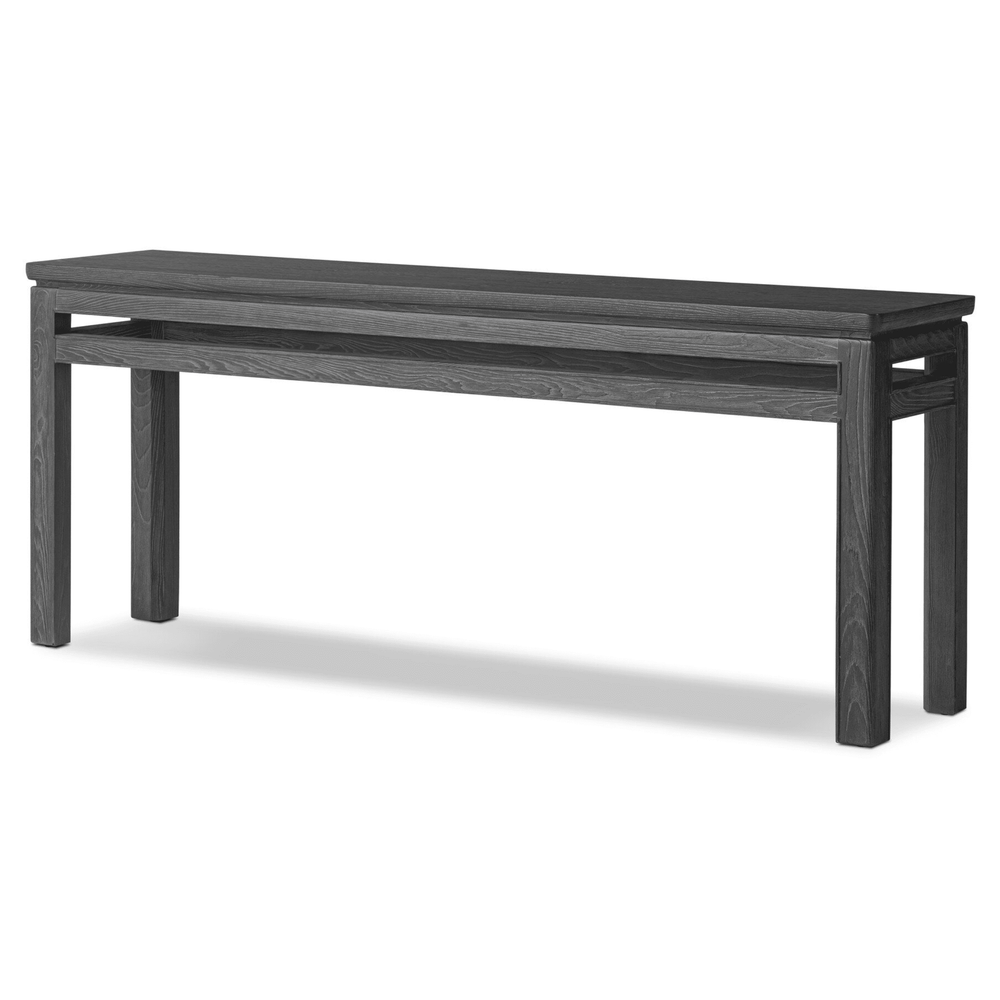 Oman Console Table, Rustic Black by Four Hands-Furniture - Accent Tables-High Fashion Home