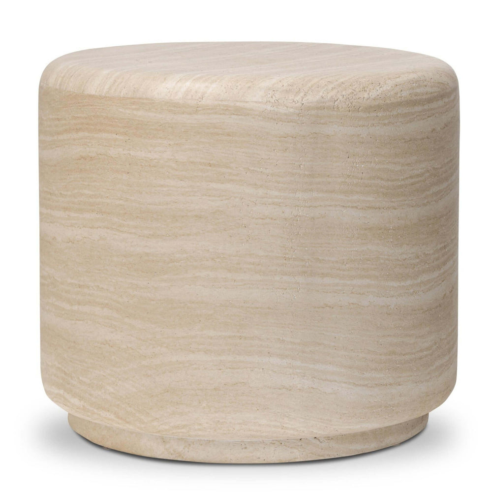 Venetia Outdoor End Table, Sand Striae by Amber Lewis x Four Hands-Furniture - Outdoor-High Fashion Home