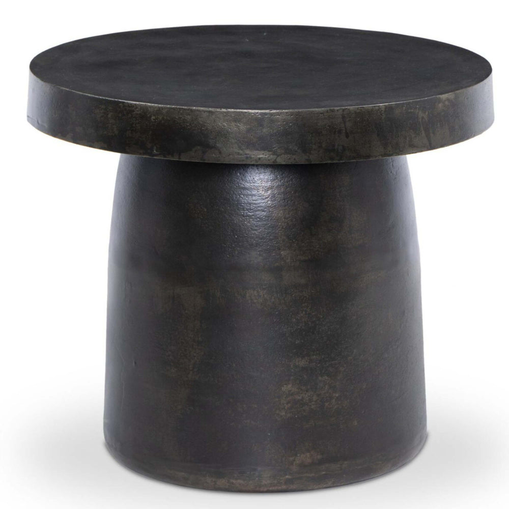 Paz Outdoor End Table, Distressed Bronze by Amber Lewis x Four Hands-Furniture - Outdoor-High Fashion Home