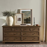 Geoffrey Wide Dresser, Worn Oak by Amber Lewis x Four Hands-Furniture - Storage-High Fashion Home