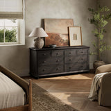Geoffrey Wide Dresser, Smoked Black by Amber Lewis x Four Hands-Furniture - Storage-High Fashion Home