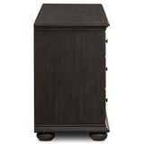Geoffrey Wide Dresser, Smoked Black by Amber Lewis x Four Hands-Furniture - Storage-High Fashion Home