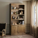 Dumont Bookcase, Worn Oak by Amber Lewis x Four Hands-Furniture - Storage-High Fashion Home