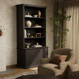 Dumont Bookcase, Smoked Black by Amber Lewis x Four Hands-Furniture - Storage-High Fashion Home