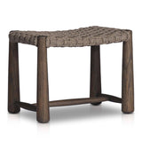 Savio Outdoor Accent Stool, Dark Textured by Amber Lewis x Four Hands-Furniture - Outdoor-High Fashion Home