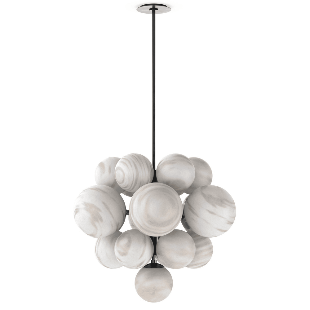 Nova Chandelier, Black Gunmetal/Marble Glass by Four Hands-Lighting-High Fashion Home