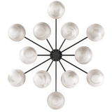 Orion Round Chandelier, Black Gunmetal/Marble Glass by Four Hands-Lighting-High Fashion Home