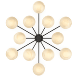 Orion Round Chandelier, Black Gunmetal/Marble Glass by Four Hands-Lighting-High Fashion Home
