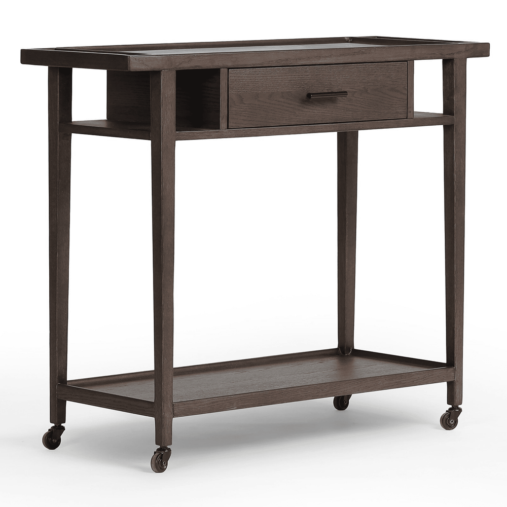 Dorrit Bar Cart, Brown Oak by Four Hands-Furniture - Dining-High Fashion Home