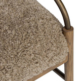 Demi Accent Stool, Taupe Shearling by Amber Lewis x Four Hands-Furniture - Benches-High Fashion Home