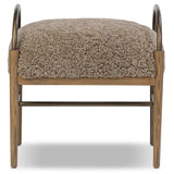 Demi Accent Stool, Taupe Shearling by Amber Lewis x Four Hands-Furniture - Benches-High Fashion Home