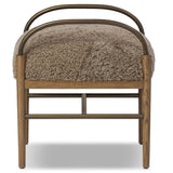 Demi Accent Stool, Taupe Shearling by Amber Lewis x Four Hands-Furniture - Benches-High Fashion Home