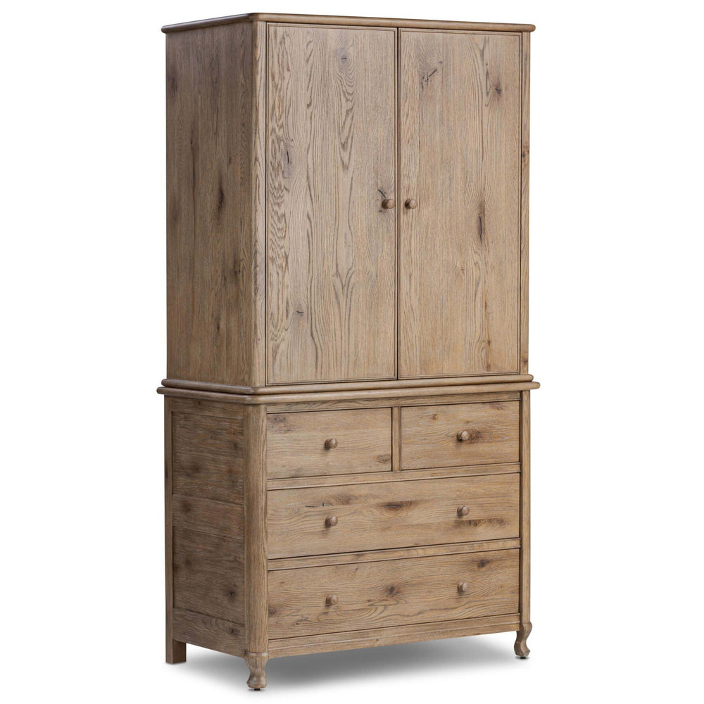 Pika Armoire, Weathered Oak by Four Hands-Furniture - Storage-High Fashion Home
