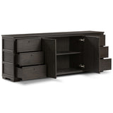 Leora Sideboard, Smoked Black by Four Hands-Furniture - Storage-High Fashion Home
