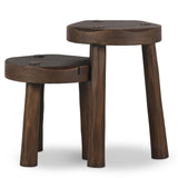 Maha Accent Stool Set, Aged Belgium Bleach by Amber Lewis x Four Hands-Furniture - Benches-High Fashion Home