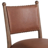 Bella Leather Dining Chair, Dulane Mahogany, Set of 2 by Amber Lewis x Four Hands-Furniture - Dining-High Fashion Home