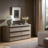 Primrose 6 Drawer Dresser, Natural Flat Oak by Four Hands-Furniture - Storage-High Fashion Home