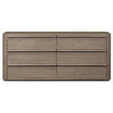 Primrose 6 Drawer Dresser, Natural Flat Oak by Four Hands-Furniture - Storage-High Fashion Home