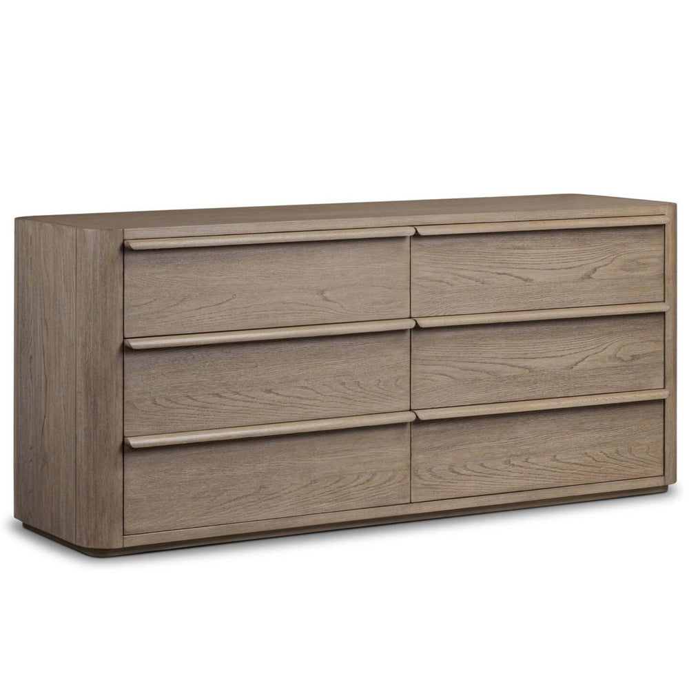 Primrose 6 Drawer Dresser, Natural Flat Oak by Four Hands-Furniture - Storage-High Fashion Home