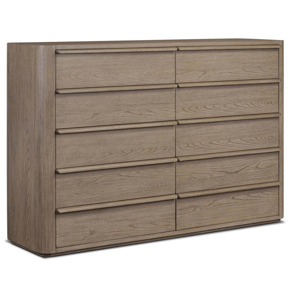 Primrose 10 Drawer Dresser, Natural Flat Oak by Four Hands-Furniture - Storage-High Fashion Home