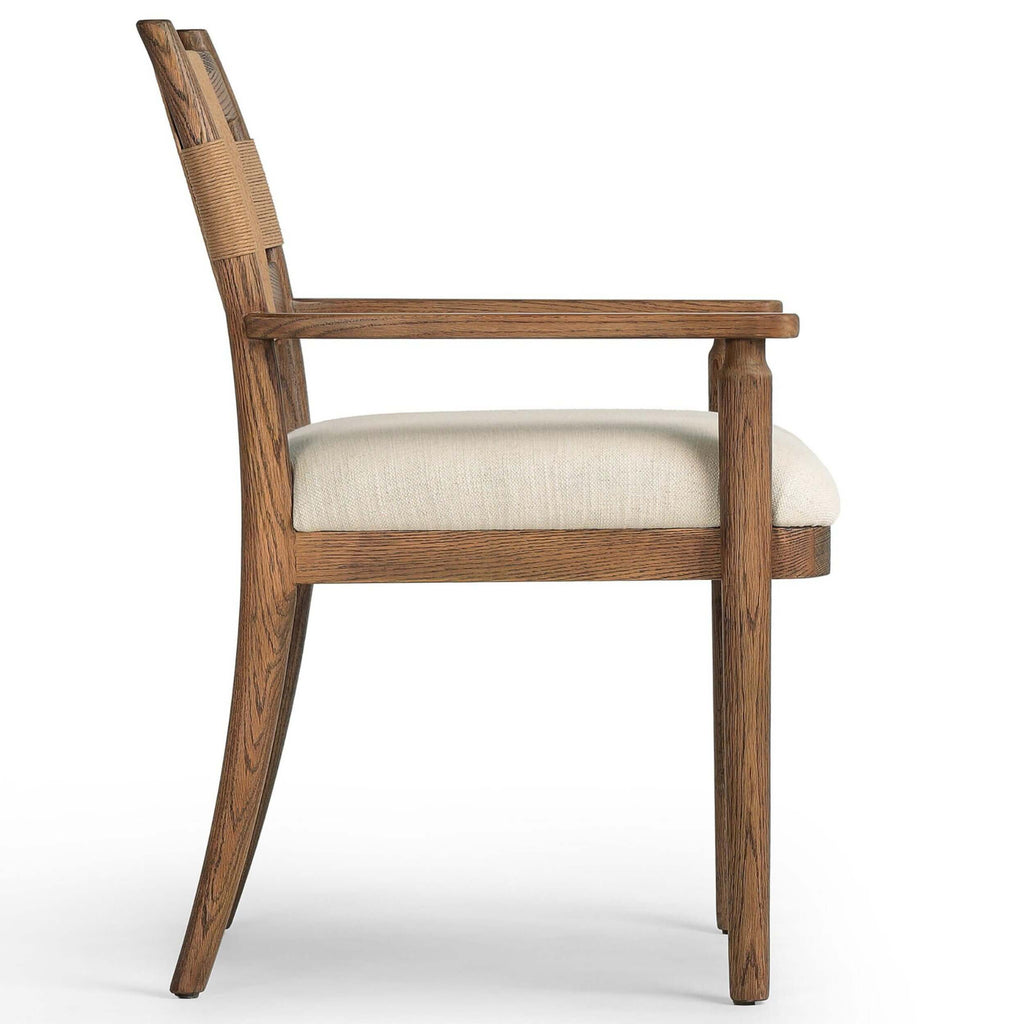 Tova Dining Armchair, Bergamo Parchment by Amber Lewis x Four