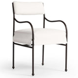 Nevin Outdoor Dining Chair, Alessi Linen, Set of 2 by Amber Lewis x Four Hands-Furniture - Outdoor-High Fashion Home