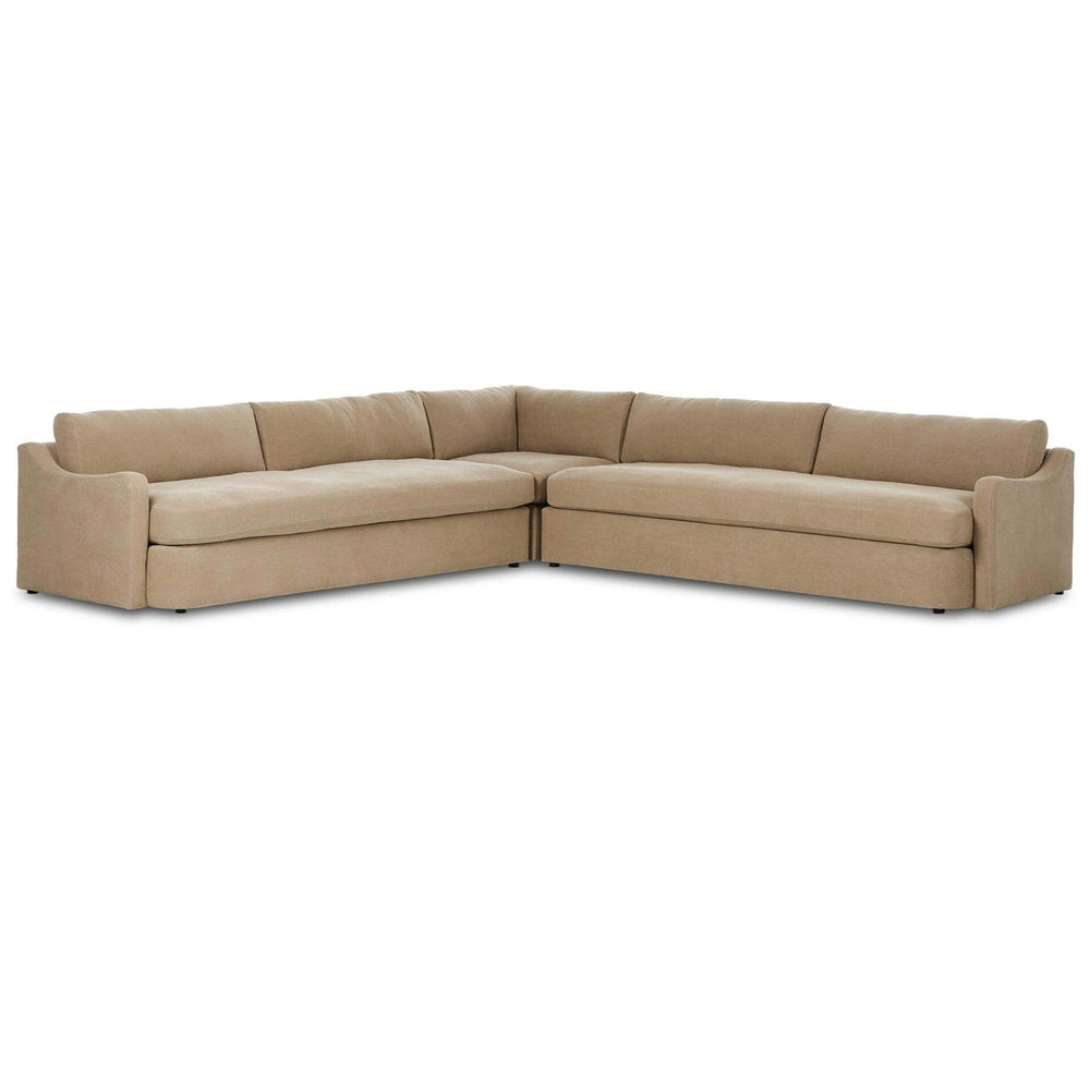 Aurelia 3 Piece Sectional, Broadway Canvas by Amber Lewis x Four Hands-Furniture - Sofas-High Fashion Home