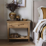 Mott Nightstand, Worn Oak by Amber Lewis x Four Hands-Furniture - Bedroom-High Fashion Home