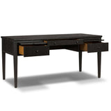 Bush Desk, Distressed Black by Amber Lewis x Four Hands-Furniture - Office-High Fashion Home