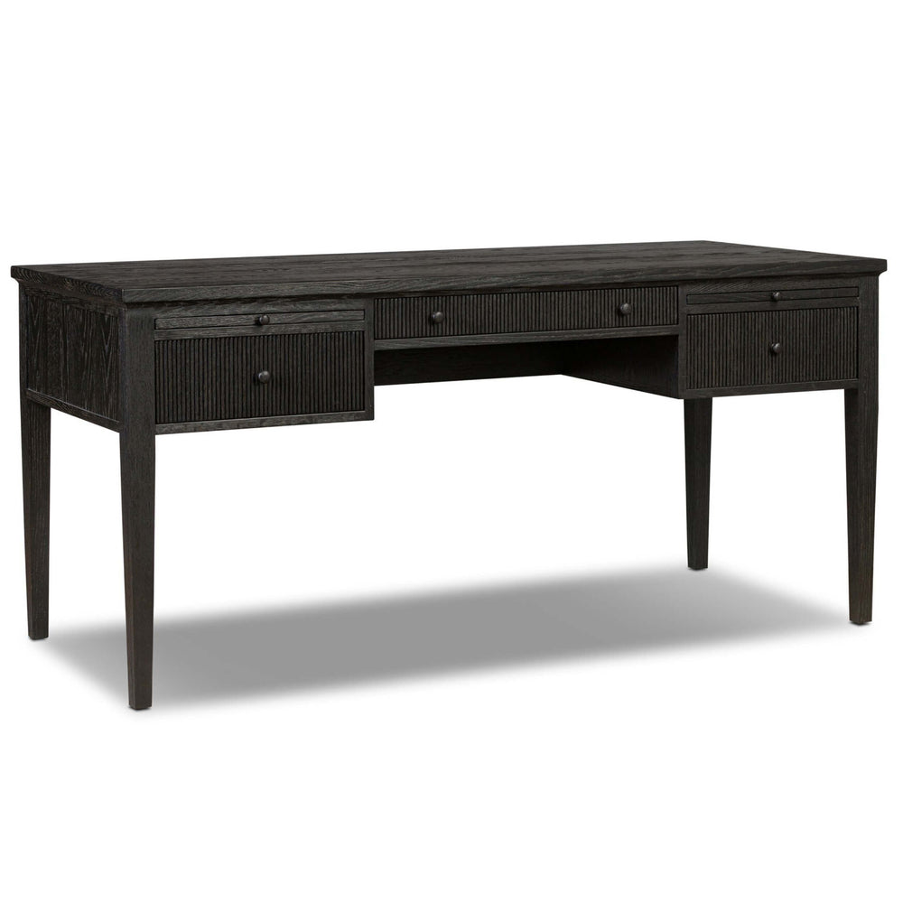Bush Desk, Distressed Black by Amber Lewis x Four Hands-Furniture - Office-High Fashion Home