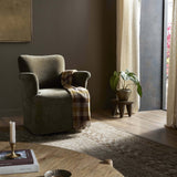 Camellia Swivel Chair, Malmo Olive by Amber Lewis x Four Hands-Furniture - Chair-High Fashion Home