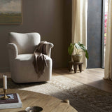 Camellia Swivel Chair, Alcala Wheat by Amber Lewis x Four Hands-Furniture - Chair-High Fashion Home