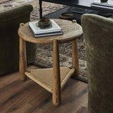 Salvador End Table, Aged Smoked Oak by Amber Lewis x Four Hands-Furniture - Accent Tables-High Fashion Home