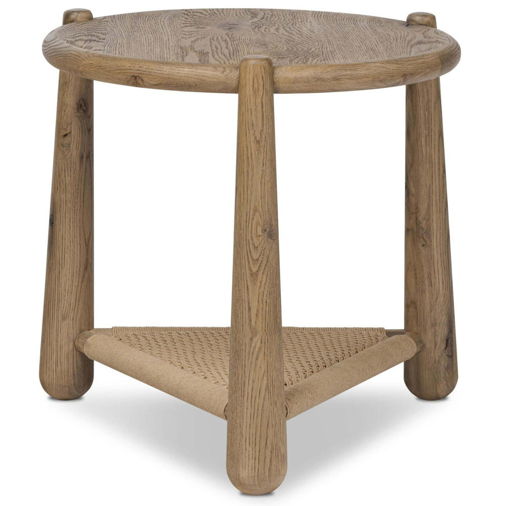Salvador End Table, Aged Smoked Oak by Amber Lewis x Four Hands-Furniture - Accent Tables-High Fashion Home