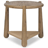 Salvador End Table, Aged Smoked Oak by Amber Lewis x Four Hands-Furniture - Accent Tables-High Fashion Home