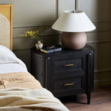 Tolle Nightstand, Drifted Matte Black by Four Hands-Furniture - Bedroom-High Fashion Home