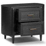 Tolle Nightstand, Drifted Matte Black by Four Hands-Furniture - Bedroom-High Fashion Home