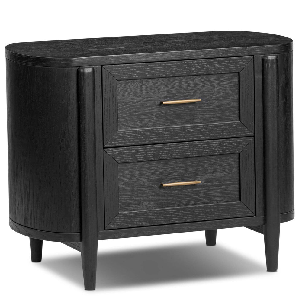 Tolle Nightstand, Drifted Matte Black by Four Hands-Furniture - Bedroom-High Fashion Home