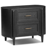 Tolle Nightstand, Drifted Matte Black by Four Hands-Furniture - Bedroom-High Fashion Home