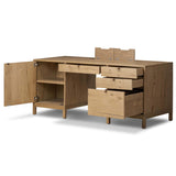 Tula Executive Desk, Worn Oak by Four Hands-Furniture - Office-High Fashion Home